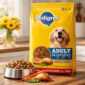 Pedigree Dog Food Roasted Chicken And Veg Flavor 50Lb